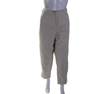 Annette Gortz Womens Cotton Pleated Lined Wide Leg Pants Beige Size EUR 44